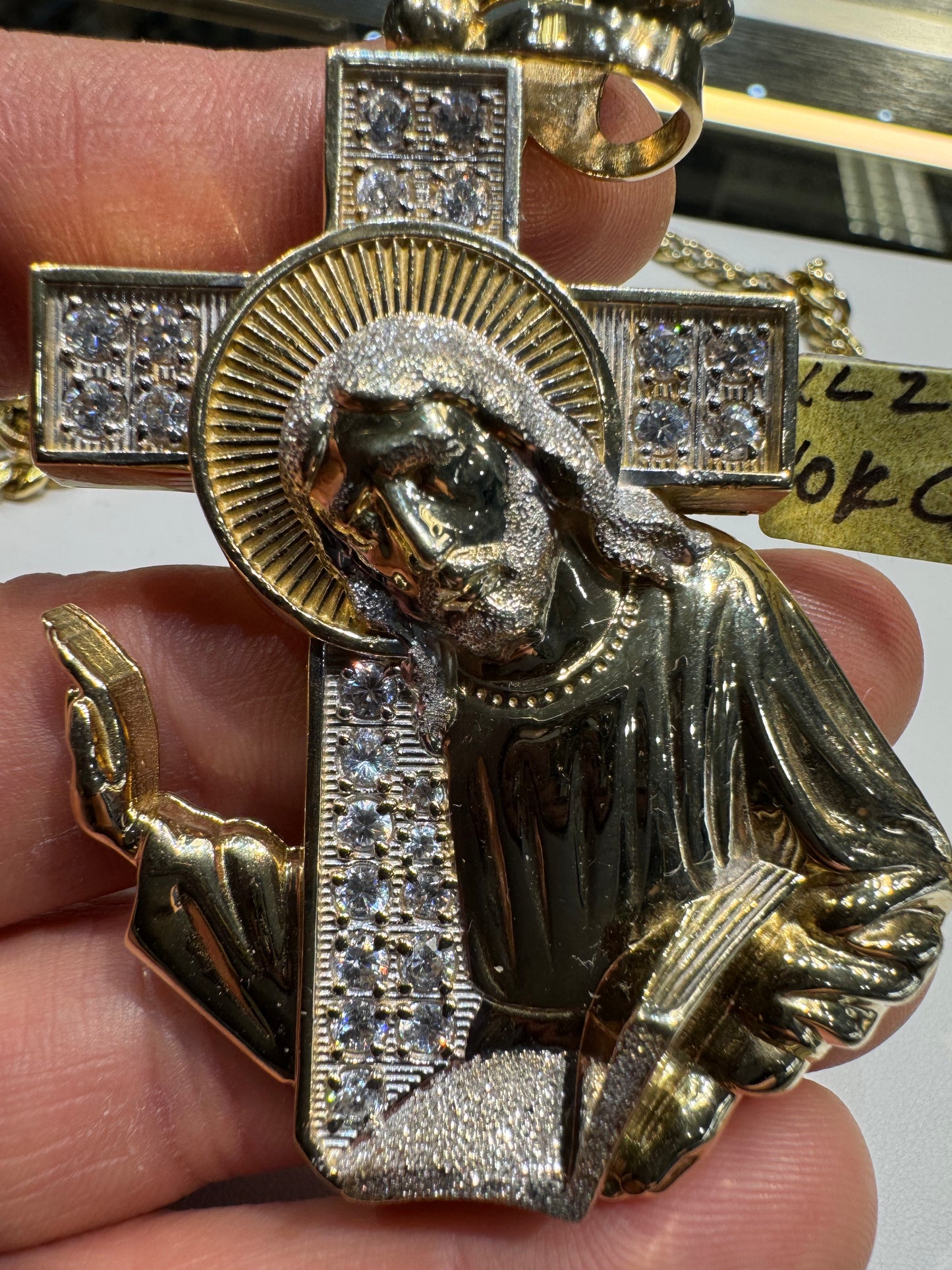 10k Gold Jesus Christ Crucifix Charm Pendant Solid Excellent